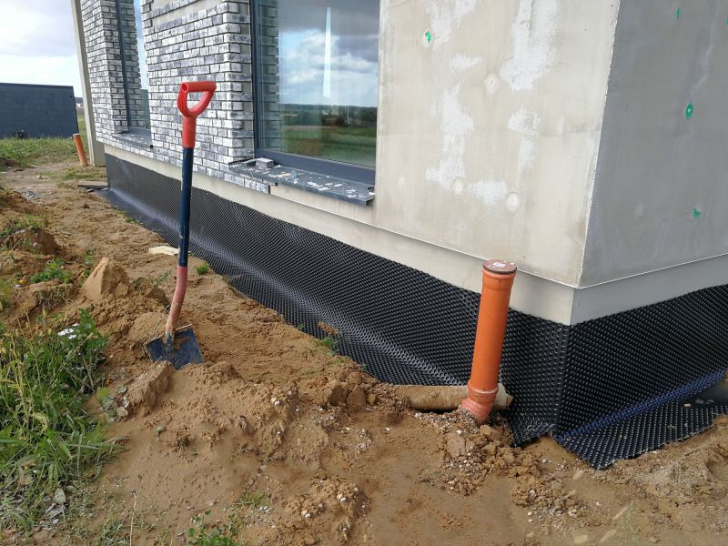 Basement Drainage System Setup