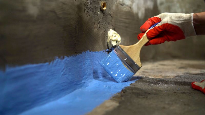 Basement Wall Sealant Application